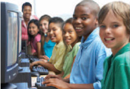 Kids on computer